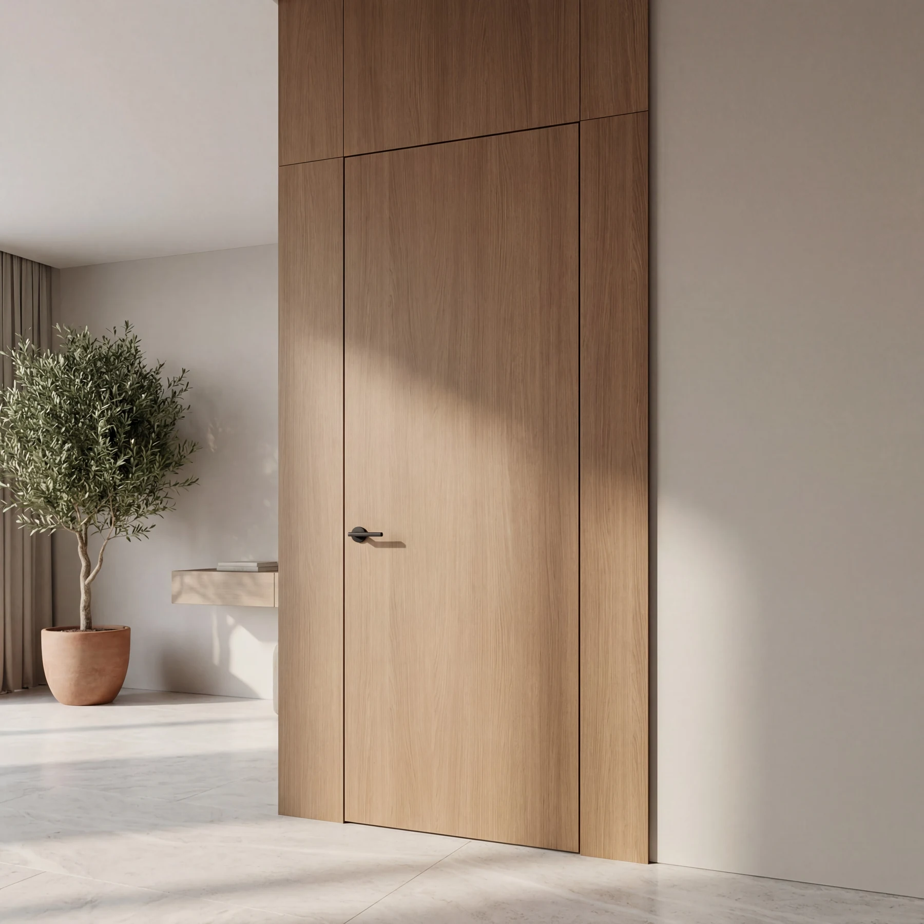 Full WPC door with coordinated cladding